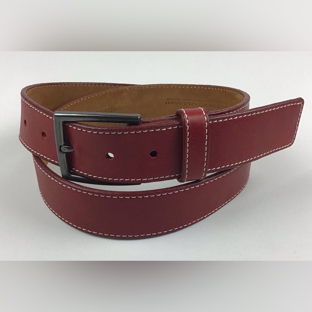 Remo Tulliani leather belt size 36 red